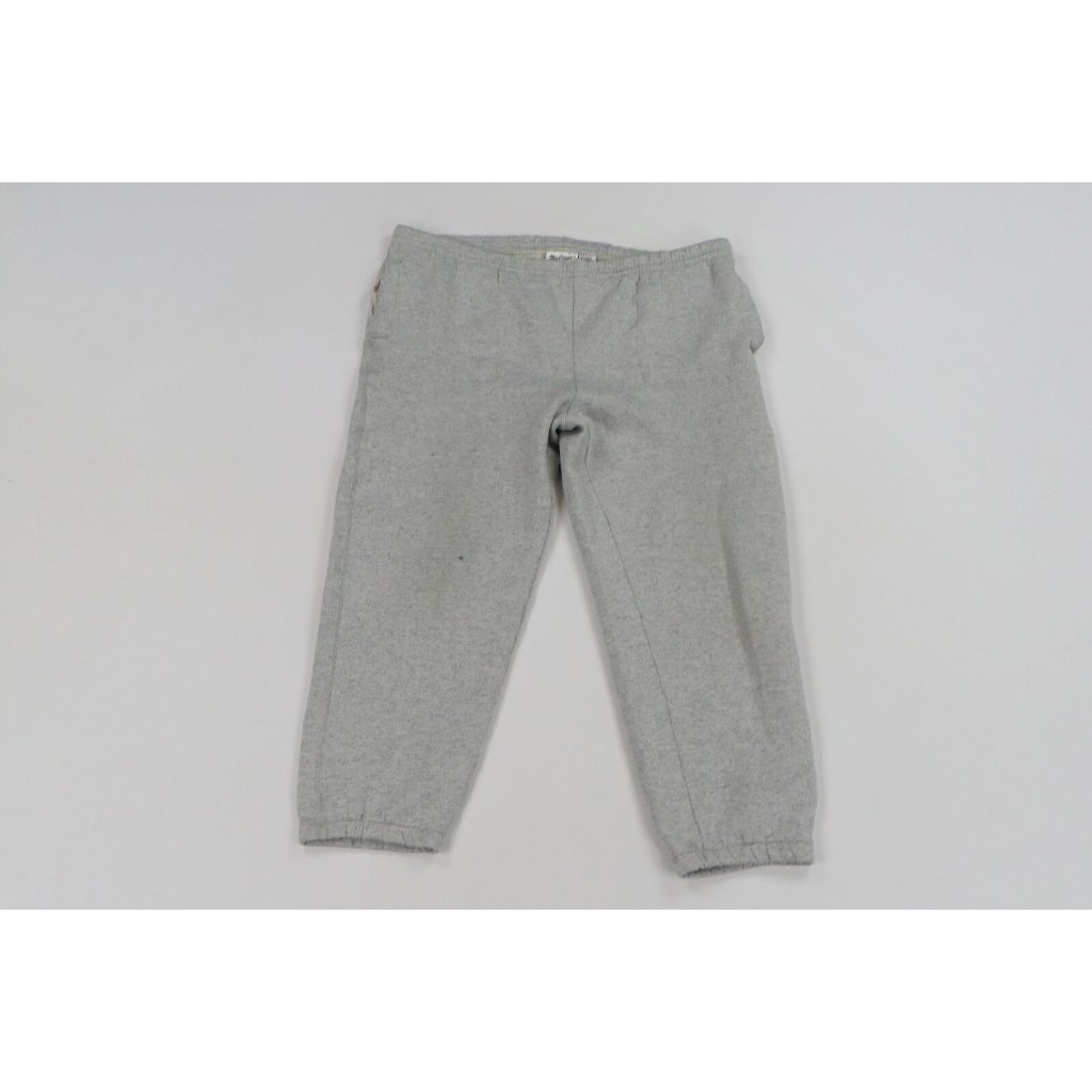 Vintage 80s Rockabilly Large Blank Triblend Sweatpants Joggers Heather Gray